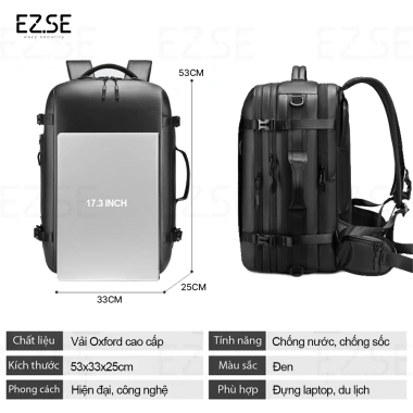 Balo laptop EAZY BLA28 cao cấp chống sốc, chống nước, lớn 17 inch - 1.999.000 9 Balo laptop EAZY BLA28 cao cấp chống sốc, chống nước, lớn 17 inch - 1.999.000 9