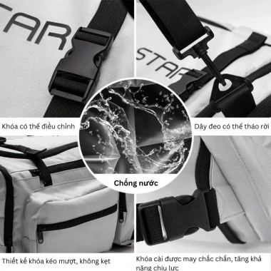 Balo LARA STAR LS39 Cao Cấp - Đựng Đồ Gym Du Lịch, Nhiều Ngăn, Chống Thấm