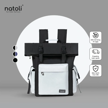 Balo leo núi du lịch NATOLI B10 canvas cao cấp, nhiều ngăn, giảm giá 20 giá 479k