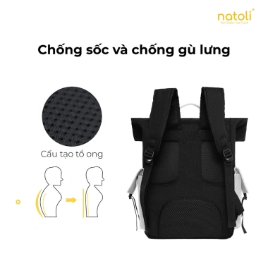 Balo leo núi du lịch NATOLI B10 canvas cao cấp, nhiều ngăn, giảm giá 20 giá 479k 7