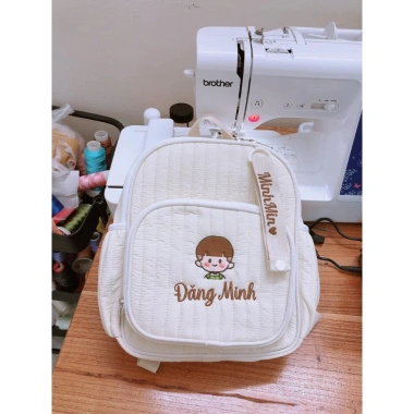 Balo Mầm Non Đi Học Vải Chần Bông Thêu Tên Theo Yêu Cầu và Tặng Name Tag Miễn Phí 3 Balo Mầm Non Đi Học Vải Chần Bông Thêu Tên Theo Yêu Cầu và Tặng Name Tag Miễn Phí 3