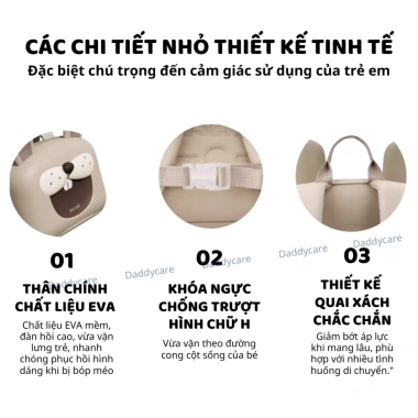 Balo mầm non Zoyzoii chính hãng, phù hợp bé trai và bé gái 1‑3 tuổi, đựng đồ học tập - Giá chỉ 740.000₫ 4