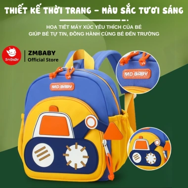 Balo máy xúc ZM MDMX-97 cho bé 1-4 tuổi - học mầm non, mẫu giáo, chỉ 155.000₫
