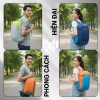 Balo mini du lịch WIilmesh 40cm xanh đen, thiết kế lá GS1, nhẹ bền, giá ưu đãi 63.589₫ 9