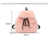 Balo Mini Lông Thỏ Nữ Hoạ Tiết Dây Rút Thắt Nơ - Đa Năng, Đi Chơi Du Lịch 155k 5
