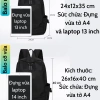 Balo mini nam nữ vải dù chống nước Ba Vy FASHION KH09 - Thiết kế tối giản, phù hợp đi học và đi chơi 2