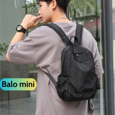 Balo mini nam nữ vải dù chống nước Ba Vy FASHION KH09 - Thiết kế tối giản, phù hợp đi học và đi chơi 3