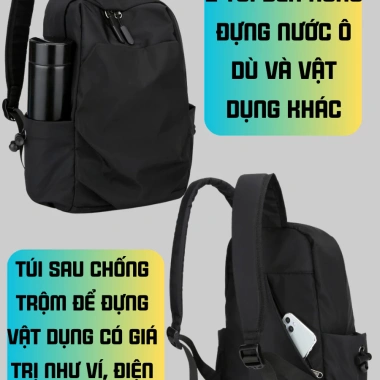 Balo mini nữ Ba Vy FASHION thời trang Hàn Quốc, chống nước vải oxford, đựng iPad, siêu nhẹ đi học - 219.000 VND 6