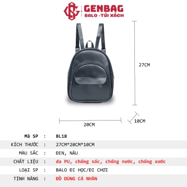 Balo mini nữ da PU cao cấp BL18 chống nước thời trang đi làm đi chơi Giá 105.000 VND 2 Balo mini nữ da PU cao cấp BL18 chống nước thời trang đi làm đi chơi Giá 105.000 VND 2