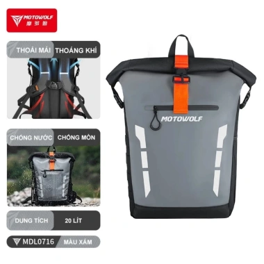 Balo Moto chống nước 20L đi xe máy và phượt - Chính hãng MDL716 giá ưu đãi 565.000 dong