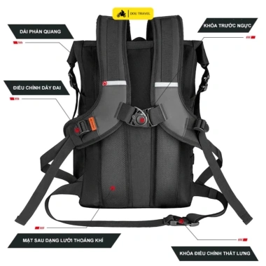 Balo Moto chống nước 20L đi xe máy và phượt - Chính hãng MDL716 giá ưu đãi 565.000 dong