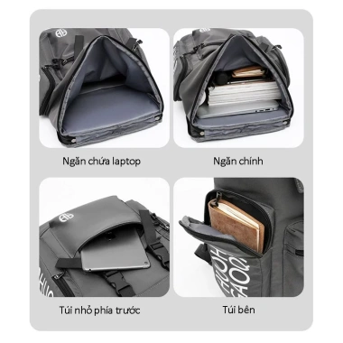 Balo MS08 Chống Nước, Chống Sốc - Đựng Laptop, Du Lịch, Đi Học - Giá 180k