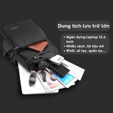Balo Nam Chống Nước Laptop 15.6 - Đa Ngăn Đi Học, Đi Làm, Du Lịch, Giá chỉ 269k