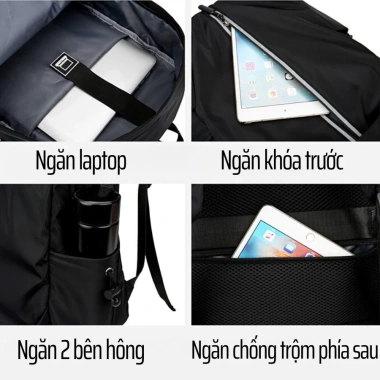 Balo nam nữ BAVy FASHION 15.6 inch chống nước, nhiều ngăn du lịch, giảm còn 250k