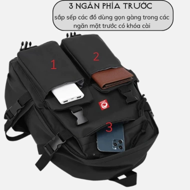 Balo Nam Nữ Thời Trang Đa Năng Nhiều Ngăn Chống Thấm Phù Hợp Đi Làm và Du Lịch Giá 139k 3