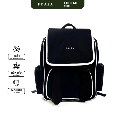 Balo Nắp Gập Khoá Gài ALLBLACK Nam Nữ PRAZA BL200 - Giá 249k, giảm tới 60k 8 Balo Nắp Gập Khoá Gài ALLBLACK Nam Nữ PRAZA BL200 - Giá 249k, giảm tới 60k 8
