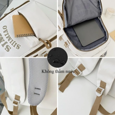 Balo Nữ Nhiều Ngăn Đi Học - Backpack Du Lịch, Cặp Dôi, Uzzang Giá 126.742₫ 5