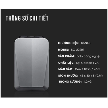 BaLo Polyhedron Banger Laptop Khóa Số Chống Trộm Chống Nước Cổng Sạc USB 885.598 VND