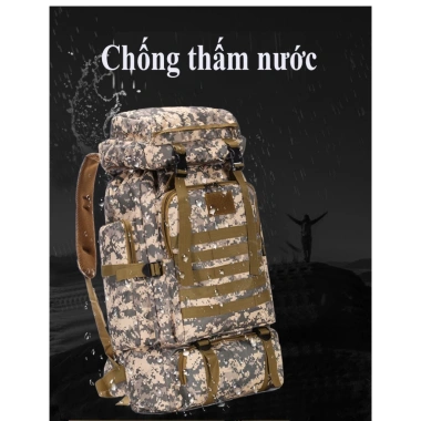 Balo Quân Đội 80L Chống Nước - Phượt, Du Lịch, Camping Nam Nữ, Giá Ưu Đãi 269k 3