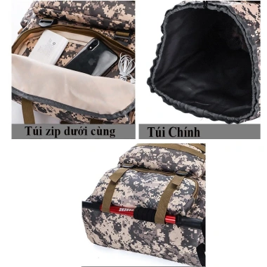 Balo Quân Đội 80L Chống Nước - Phượt, Du Lịch, Camping Nam Nữ, Giá Ưu Đãi 269k 4