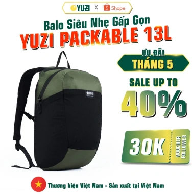 Balo siêu nhẹ gấp gọn YUZI 13L - Siêu tiện lợi, giá chỉ 499.000đ, giảm 104.790đ