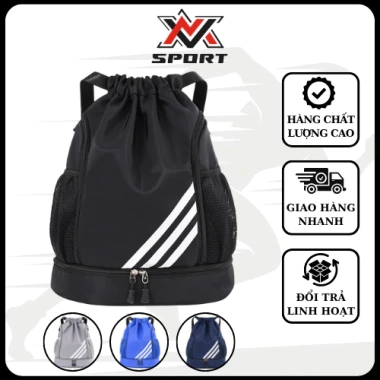Balo tập gym dây rút dung tích lớn, nhẹ, ngăn khô ướt tách biệt - dùng cho bóng đá, bóng rổ, leo núi K028