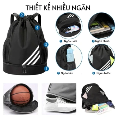 Balo Thể Thao Chống Nước Đựng Bóng Rổ, Đá Bóng, Tập Gym, Du Lịch – Giá 68.000₫