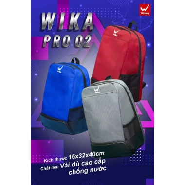 Balo thể thao du lịch phượt Wika Pro 02 chống thấm nước, thời trang nam nữ, chính hãng 172k