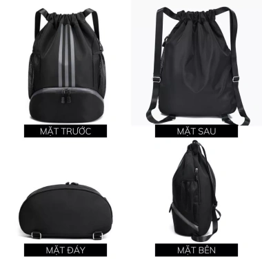 Balo thể thao nam nữ dây rút, ngăn giày riêng, size lớn tập gym, phù hợp bóng đá, bóng rổ - giá 97k 4