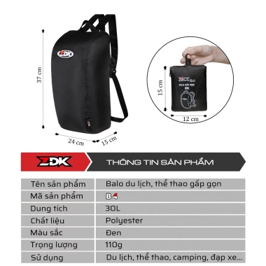Balo Thể Thao ZDK B4 Chống Nước Gấp Gọn Siêu Nhẹ - Đi Chơi, Du Lịch, Leo Núi, Dã Ngoại 3 Balo Thể Thao ZDK B4 Chống Nước Gấp Gọn Siêu Nhẹ - Đi Chơi, Du Lịch, Leo Núi, Dã Ngoại 3