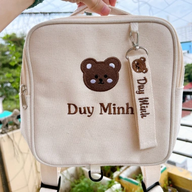 Balo Thêu Tên Mẫu Giáo Theo Yêu Cầu - Tặng Name Tag Cho Bé, Giá Ưu Đãi 165k