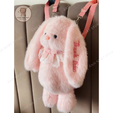 Balo Thỏ Thêu Tên Đặt Theo Yêu Cầu Dễ Thương và Yếm Cổ Quà Tặng Bé Gái Giá 229k