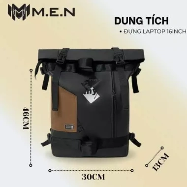 Balo thời trang Hàn Quốc myca BASIIL M.E.N size trung 5 - Kiểu túi gập, bộ DE4, giá ưu đãi 72.700 VND