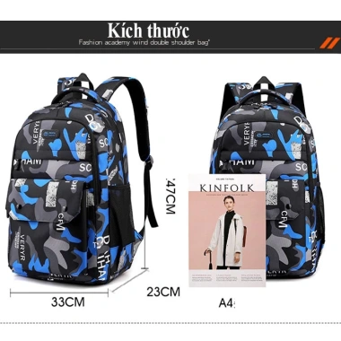 Balo thời trang nam nữ đa năng, chống nước, đựng laptop - phù hợp học sinh cấp 1‑3 & sinh viên, giảm giá 149k 2