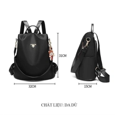 Balo thời trang nữ kéo khóa mặt sau, chống trộm, vải dù chịu nước, giảm giá 20% còn 66.800₫ 2