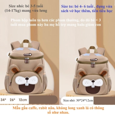 Balo ToChang cho bé đi học mầm non - Cặp nhẹ, bền, thiết kế ZM Baby, giá 224.421₫