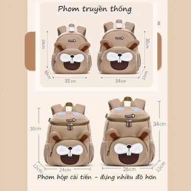 Balo ToChang cho bé đi học mầm non - Cặp nhẹ, bền, thiết kế ZM Baby, giá 224.421₫