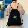 Balo túi rút thời trang nam nữ vải chống thấm, phong cách Hàn Quốc, đựng sách vở