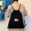 Balo túi rút thời trang nam nữ vải chống thấm, phong cách Hàn Quốc, đựng sách vở 8