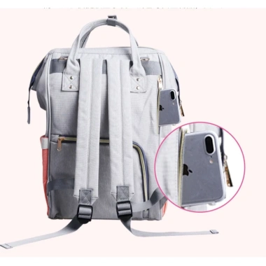 Balo Túi Xách Bỉm Sữa Kẻ Sọc Nhiều Ngăn Cao Cấp, Chắc Chắn Cho Mẹ & Bé 180.000đ