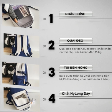 Balo Ulzzang thời trang nam nữ, chống nước, ngăn rộng, laptop 15.6 inch 245k 8 Balo Ulzzang thời trang nam nữ, chống nước, ngăn rộng, laptop 15.6 inch 245k 8