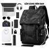 Balo vải dù DETOLO chống nước, ngăn laptop 15,6‑16in, iPad, quần áo 3‑4 bộ 3