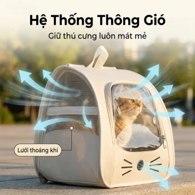Balo Vận Chuyển Chó Mèo Size Lớn - Đựng Thú Cưng An Toàn, Giá Chỉ 98.900đ 5