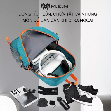 Balo xếp gọn Vanea 44cm túi 3 chiều, chống thấm nước, đa màu, M.E.N chỉ 94.000₫