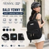 Balo YENNY BAG V9 Canvas Chống Nước Nhiều Ngăn Tiện Lợi Cho Đi Học