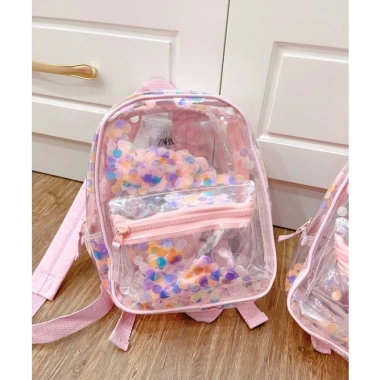 Balo Zara hồng trong suốt tán nhũ hoa bé - xuất dư full, giảm còn 195.000₫ 6 Balo Zara hồng trong suốt tán nhũ hoa bé - xuất dư full, giảm còn 195.000₫ 6