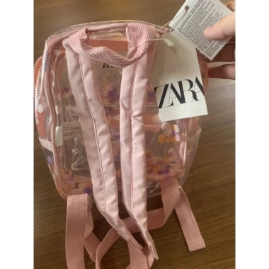 Balo Zara hồng trong suốt tán nhũ hoa bé - xuất dư full, giảm còn 195.000₫