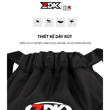 Balo ZDK B5 đa năng, dây rút, kháng nước, ngăn giày riêng, thể thao – Đen, giá 120k