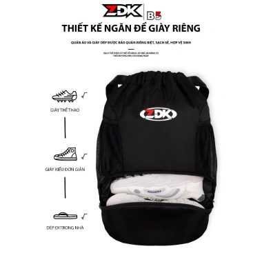 Balo ZDK B5 túi rút kháng nước, nhiều ngăn, unisex - đi học, du lịch, thể thao, giảm giá 115.000 VNĐ