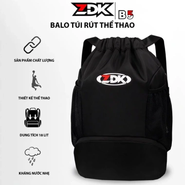 Balo ZDK B5 túi rút kháng nước, nhiều ngăn, unisex - đi học, du lịch, thể thao, giảm giá 115.000 VNĐ